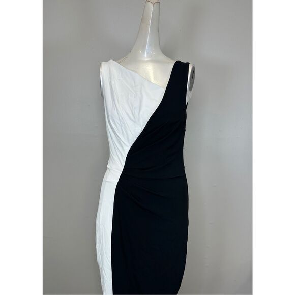 TALBOT RUNHOF Asymmetric two-tone crepe gown SIZE US4 $2295 - Picture 5 of 9